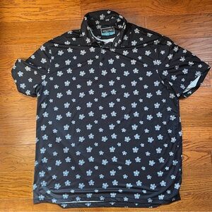 Etonic Performance Polo Shirt Golf Geometric Floral Print Mens Adult Size 3XL